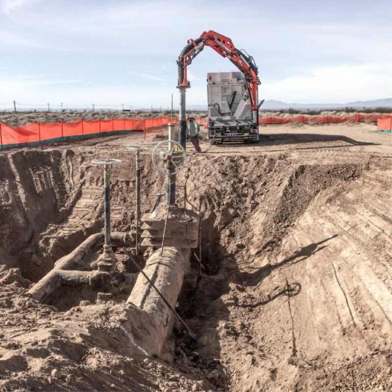 Ox OnSite truck digging underground pipelines